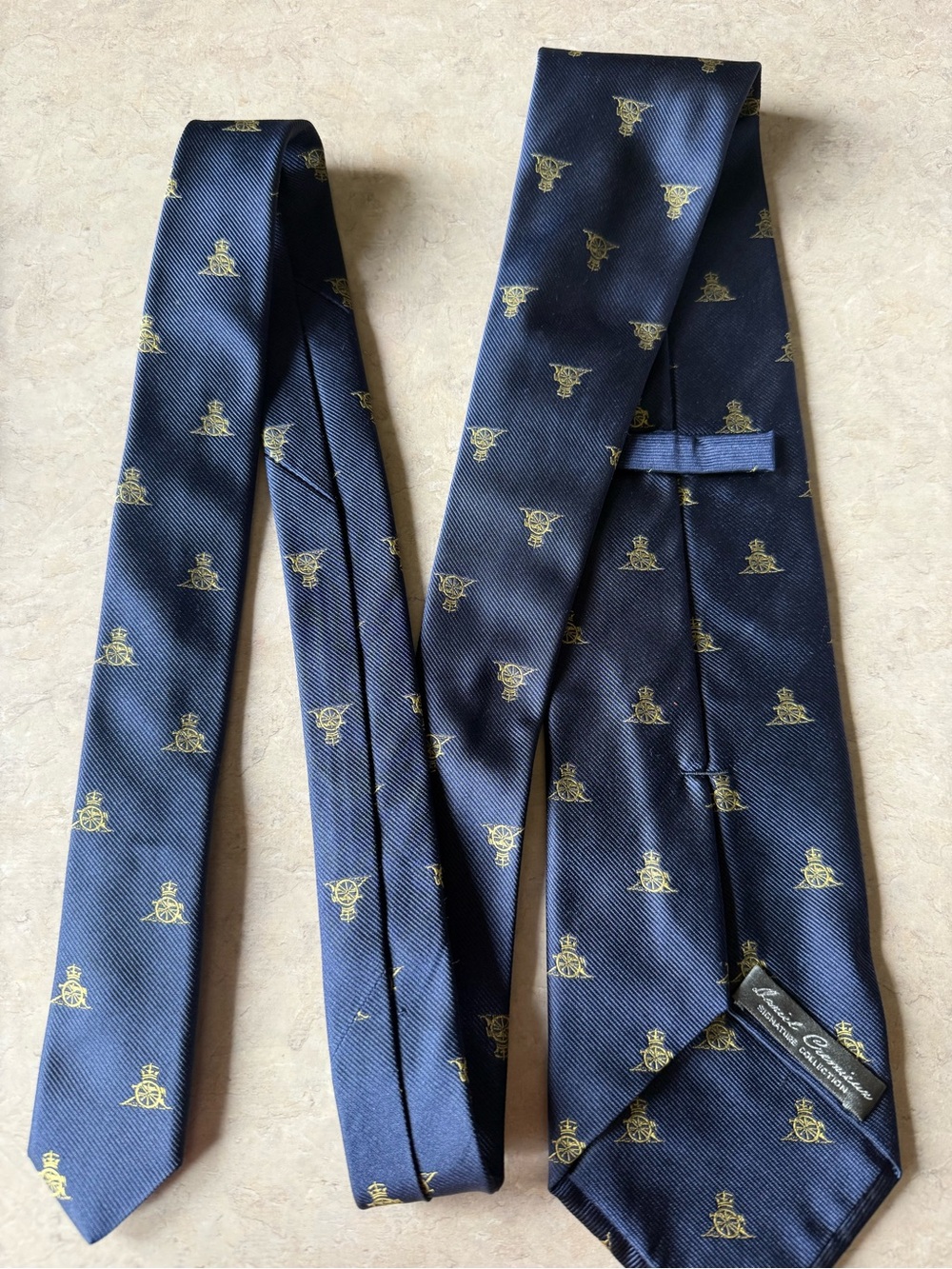Daniel Cremieux Navy Blue Patterned Men's Silk Tie - Made in Italy